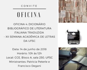 Oficina - Dicionário da Literatura Italiana @ UFSC | Santa Catarina | Brasil